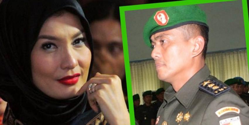 Arezeti Bilbina dan Letnan Kolonel Kavaleri Rizki Indra Wijaya